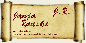 Janja Rauški vizit kartica